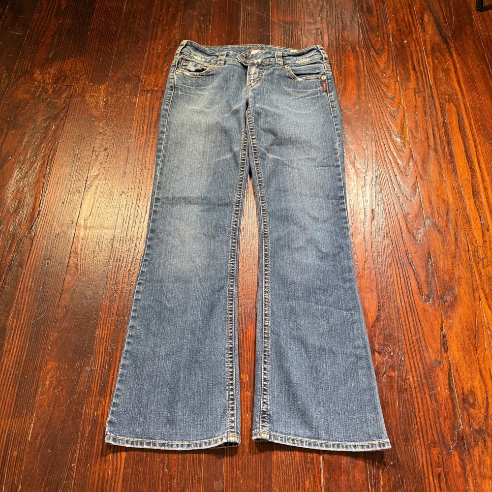Silver Tuesday Jeans Women 30 Blue Bootcut Low Rise Distressed L1425SA307